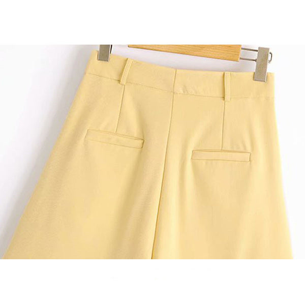 Conjunto de Shorts Casual de Tres Piezas en Colores Lisos para Mujer