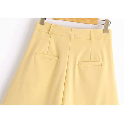 Conjunto de Shorts Casual de Tres Piezas en Colores Lisos para Mujer - Image 2