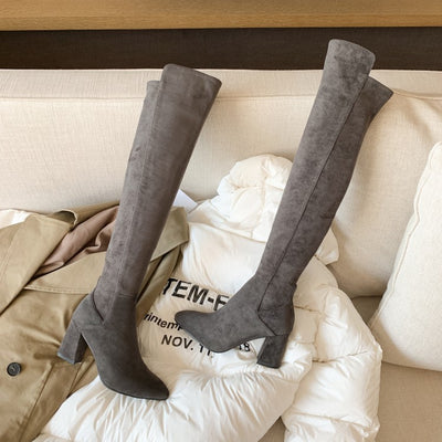 Botas de Invierno Caña Alta para Mujer con Forro Polar y Elástico