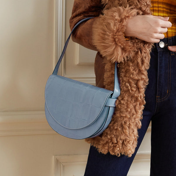Bolso de Hombro Elegante de Color Sólido para Mujer