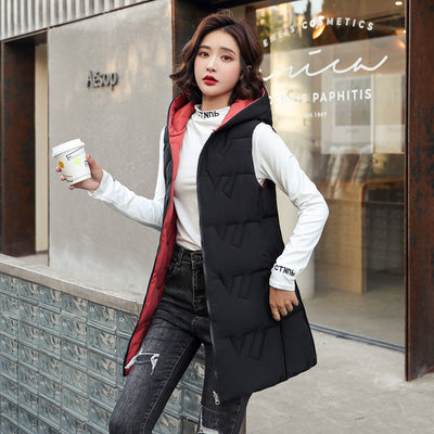 Abrigo Parka Acolchado Reversible con Capucha para Mujer - Image 8