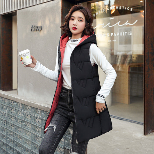 Abrigo Parka Acolchado Reversible con Capucha para Mujer - Image 8