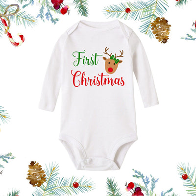Mameluco Navideño Blanco de Manga Larga para Recién Nacido - Image 21
