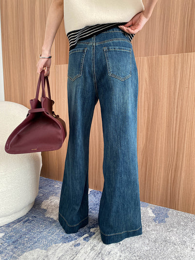 Jeans Talle Alto Elásticos Lavados con Corte Amplio y Cintura Ajustada - Image 17