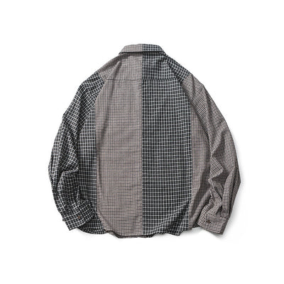 Camisa de Cuadros Patchwork para Hombre - Image 10
