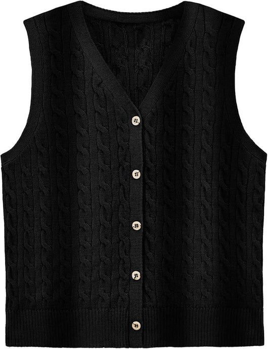 Chaleco Tejido Retorcido para Mujer - Estilo Europeo y Americano - Image 8