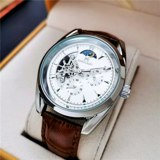 Reloj Automático Mecánico con Diseño Calado para Hombre