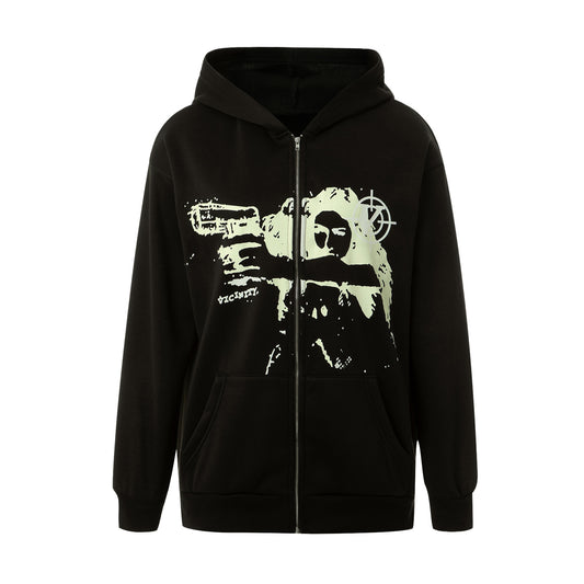 Cardigan Grueso Unisex con Estampado y Forro Polar - Image 2