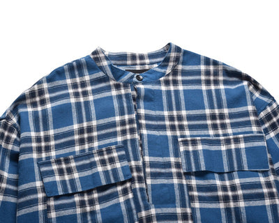 Camisa Henley de Cuadros y Rayas para Hombre - Manga Larga Estilo Urbano - Image 15