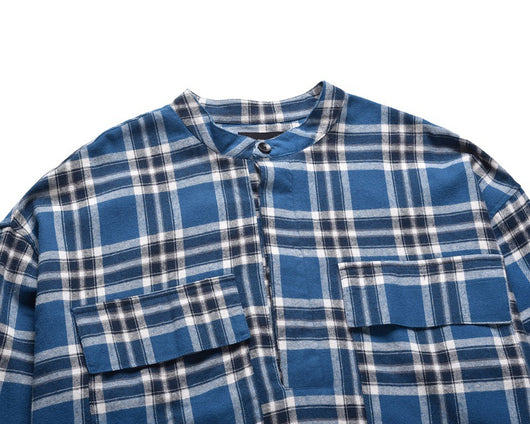 Camisa Henley de Cuadros y Rayas para Hombre - Manga Larga Estilo Urbano - Image 15