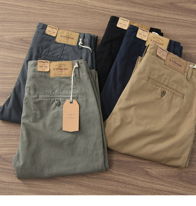 Pantalones Casuales de Algodón Twill para Hombre - Corte Recto y Cómodo - Image 27