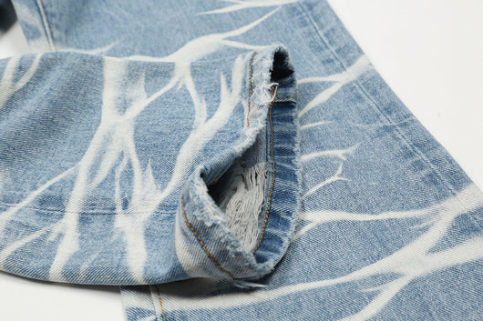 Jeans Rotos Hip Hop con Detalles Relámpago y Efecto Arrugado - Image 4