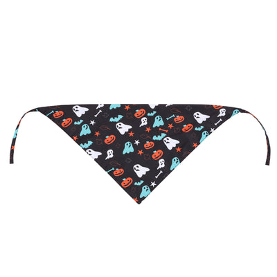 Pañuelo Triangular Fantasma Halloween para Mascotas - Doble Capa Personalizable - Image 3