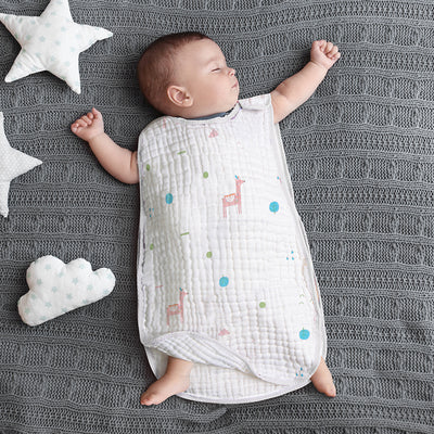 Saco de Dormir Infantil de Gasa de Algodón sin Mangas - Image 12