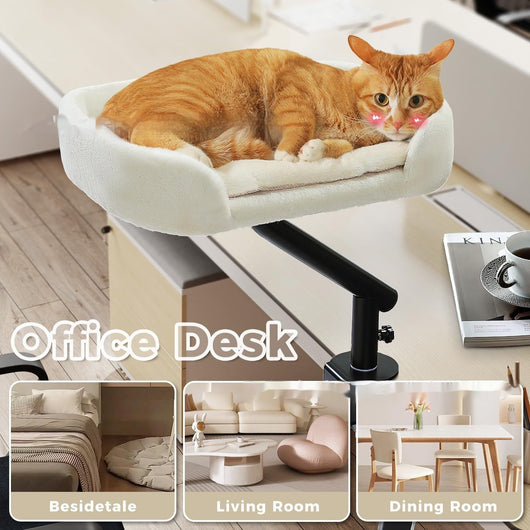 Cama Elevada para Gatos con Torre Ajustable y Diseño Giratorio - Image 6