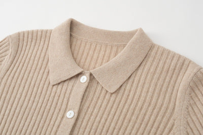 Cardigan de Cachemira Corto para Mujer - Cuello Solapa Otoño Temprano - Image 23