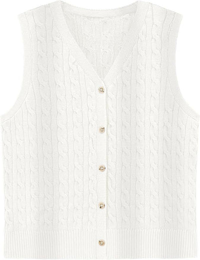 Chaleco Tejido Retorcido para Mujer - Estilo Europeo y Americano - Image 22