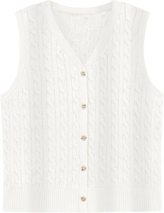 Chaleco Tejido Retorcido para Mujer - Estilo Europeo y Americano - Image 22