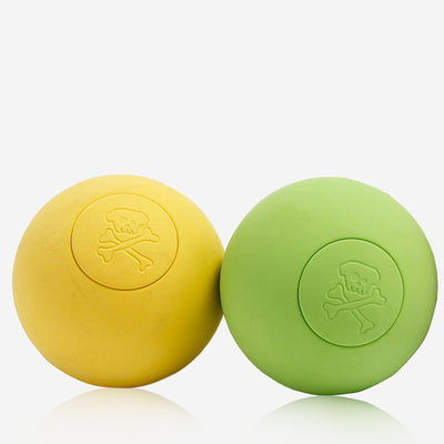 Red rubber elastic solid ball dog toy in clear blister packaging with images of dogs playing. - Image 7