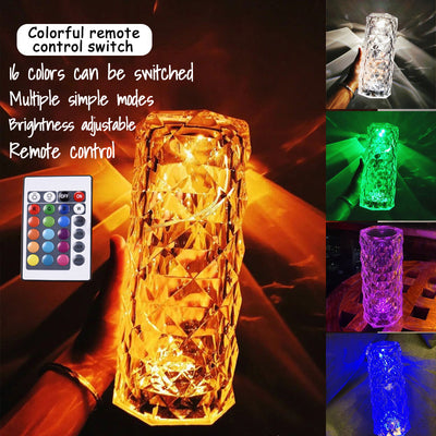 Lámpara LED Rosa Diamante Romántica para Dormitorio y Sala - Image 22