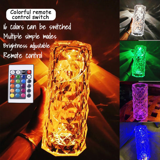 Lámpara LED Rosa Diamante Romántica para Dormitorio y Sala - Image 22