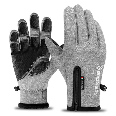 Guantes de Invierno para Ciclismo Táctil con Forro de Terciopelo y Cierre - Image 4