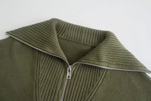 Suéter Tejido para Mujer con Cuello de Pie - Image 8