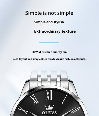Reloj de Pulsera Ejecutivo en Acero con Escala Romana - Image 8