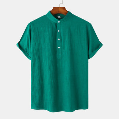 Camisa Casual de Manga Corta Básica para Hombre - Perfecta para Playa y Verano - Image 33