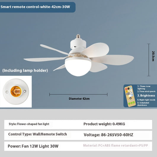 Ventilador de Techo con Luz LED Silencioso para Dormitorio y Sala - Image 7