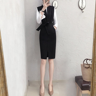 Conjunto Ejecutivo: Falda y Blusa Profesional de Dos Piezas - Image 5