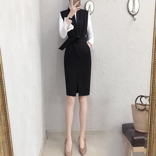 Conjunto Ejecutivo: Falda y Blusa Profesional de Dos Piezas - Image 5