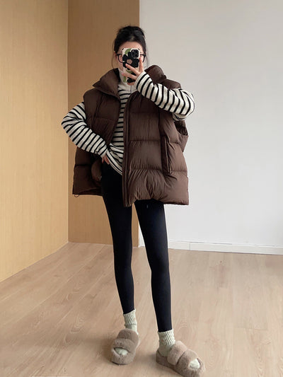 Chaleco Acolchado Suelto Talla Grande para Mujer - Image 22