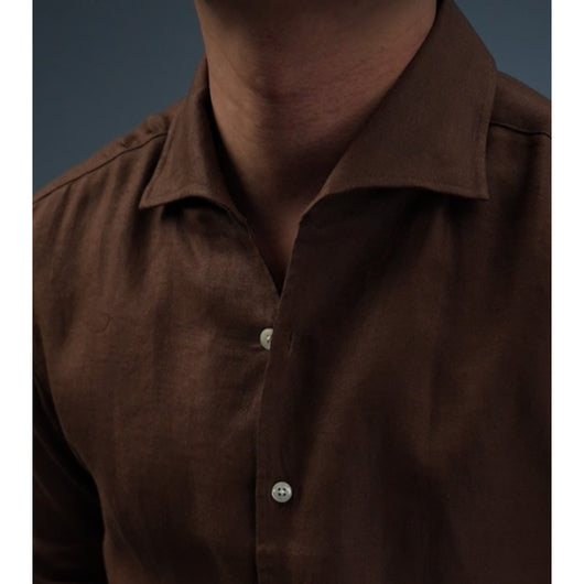 Camisa Ejecutiva de Lino Hombre - Cuello Clásico Manga Larga Transpirable - Image 4