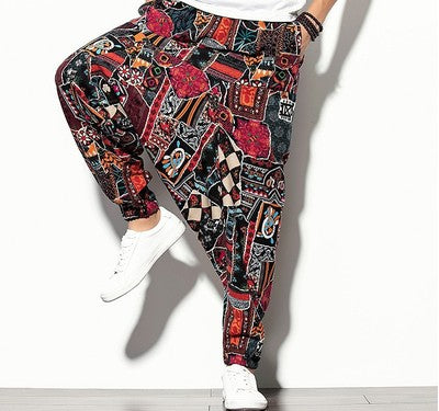 Pantalones Harem Casuales de Algodón y Lino para Hombre - Image 12