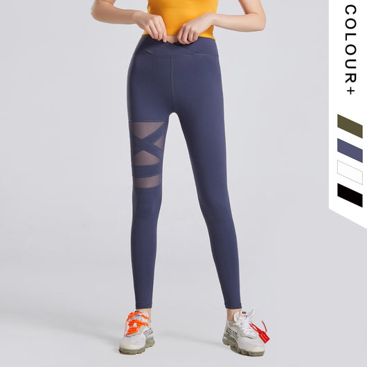 Pantalones de Yoga con Levantamiento de Caderas y Abdomen - Malla Cosida - Image 3