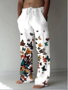 Pantalones Casuales para Hombre Primavera-Otoño con Estampado de Mariposas - Image 6