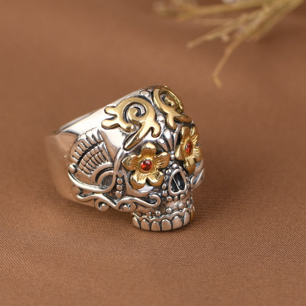 Anillo de Plata S925 Vintage Ajustable para Hombre