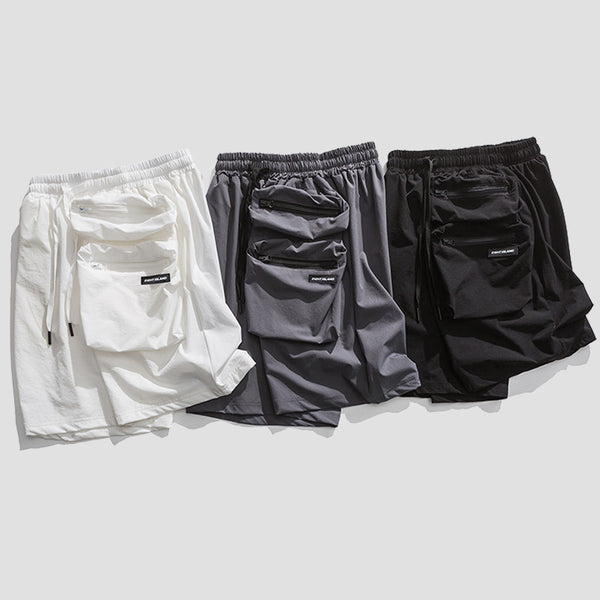 Shorts Overol Holgado Hip-Hop Urbano Versátil para Hombre