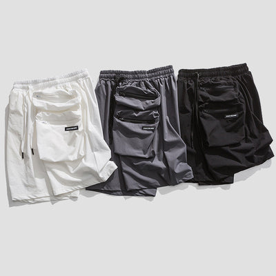 Shorts Overol Holgado Hip-Hop Urbano Versátil para Hombre