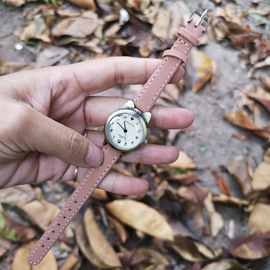 Reloj de Moda Gatito Bronce con Números para Estudiantes - Image 22