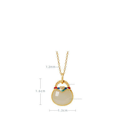 Colgante de Plata Esterlina con Jade Hetian para Mujer - Little Silversmith - Image 12