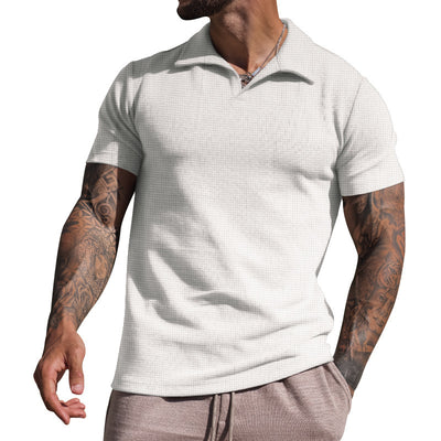 Polo Casual de Cuello V para Hombre - Colores Sólidos - Image 28
