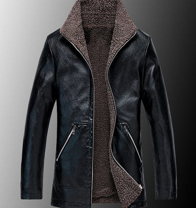 Abrigo de Invierno con Cuello de Solapa y Forro Grueso - Image 8