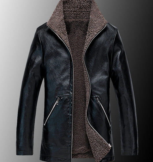Abrigo de Invierno con Cuello de Solapa y Forro Grueso - Image 8