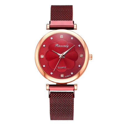 Reloj de Cuarzo con Esfera Floral y Malla Ajustable - Image 18