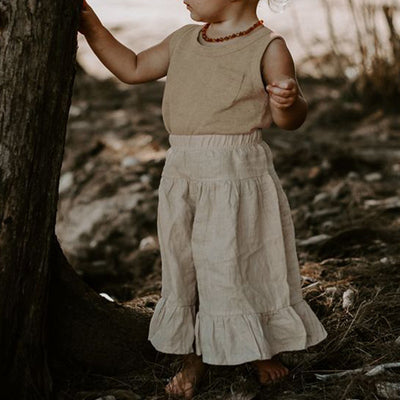 Pantalón Niña Estilo Nórdico Cintura Elástica Colores Puros - Image 4