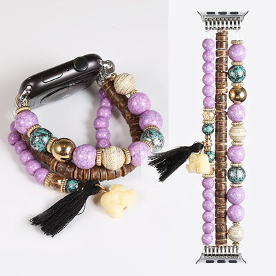 Pulsera Reloj Bohemia Artesanal con Cuentas Tejidas - Image 22