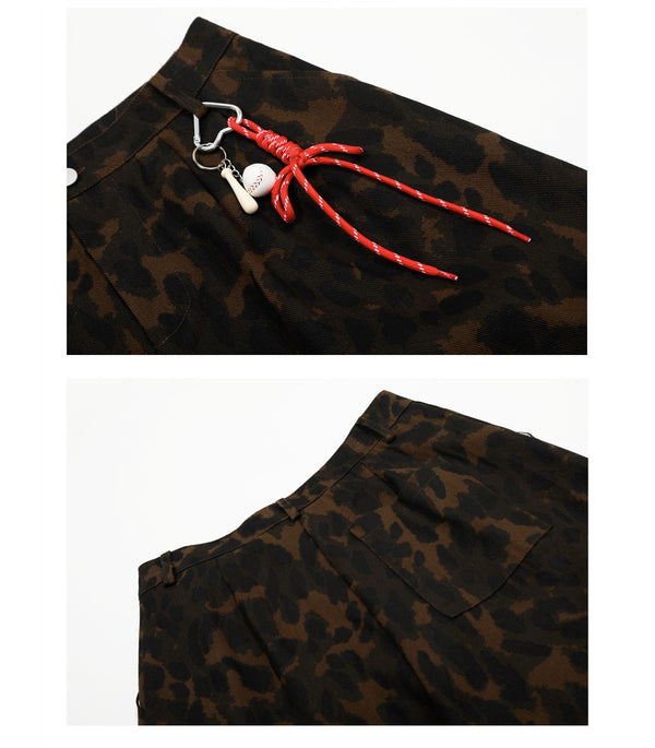 Pantalones Casuales Estampado Leopardo Multicolor para Mujer