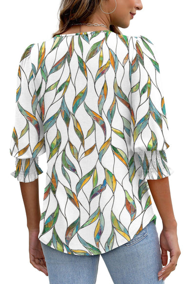 Blusa Suelta Casual con Estampado y Cuello Redondo para Mujer - Image 20